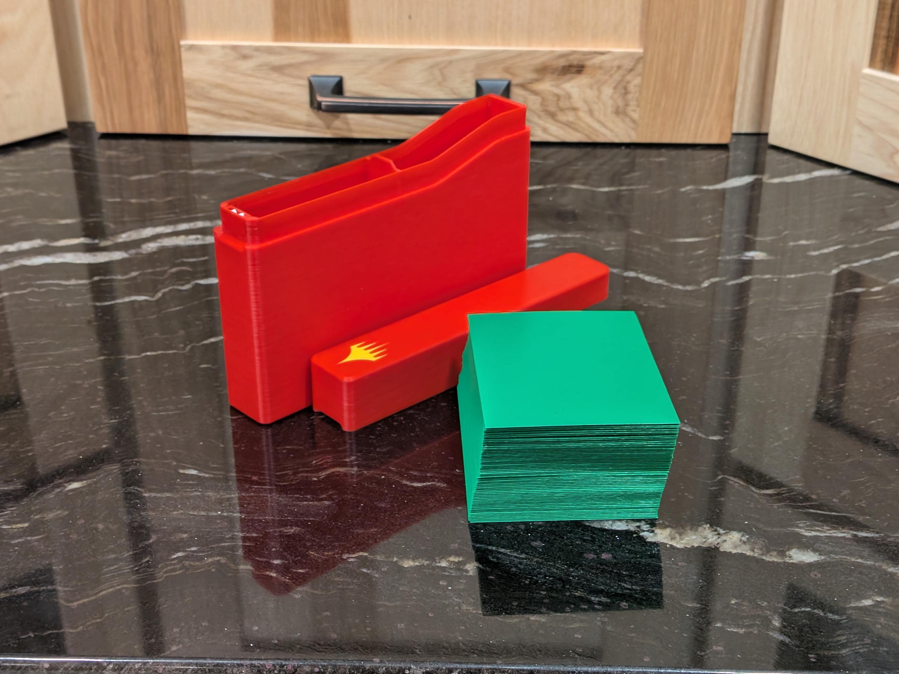 Ultra-Slim Card Deck Box - Split Stack Design - 60 Card Capacity - Customizable & Rugged
