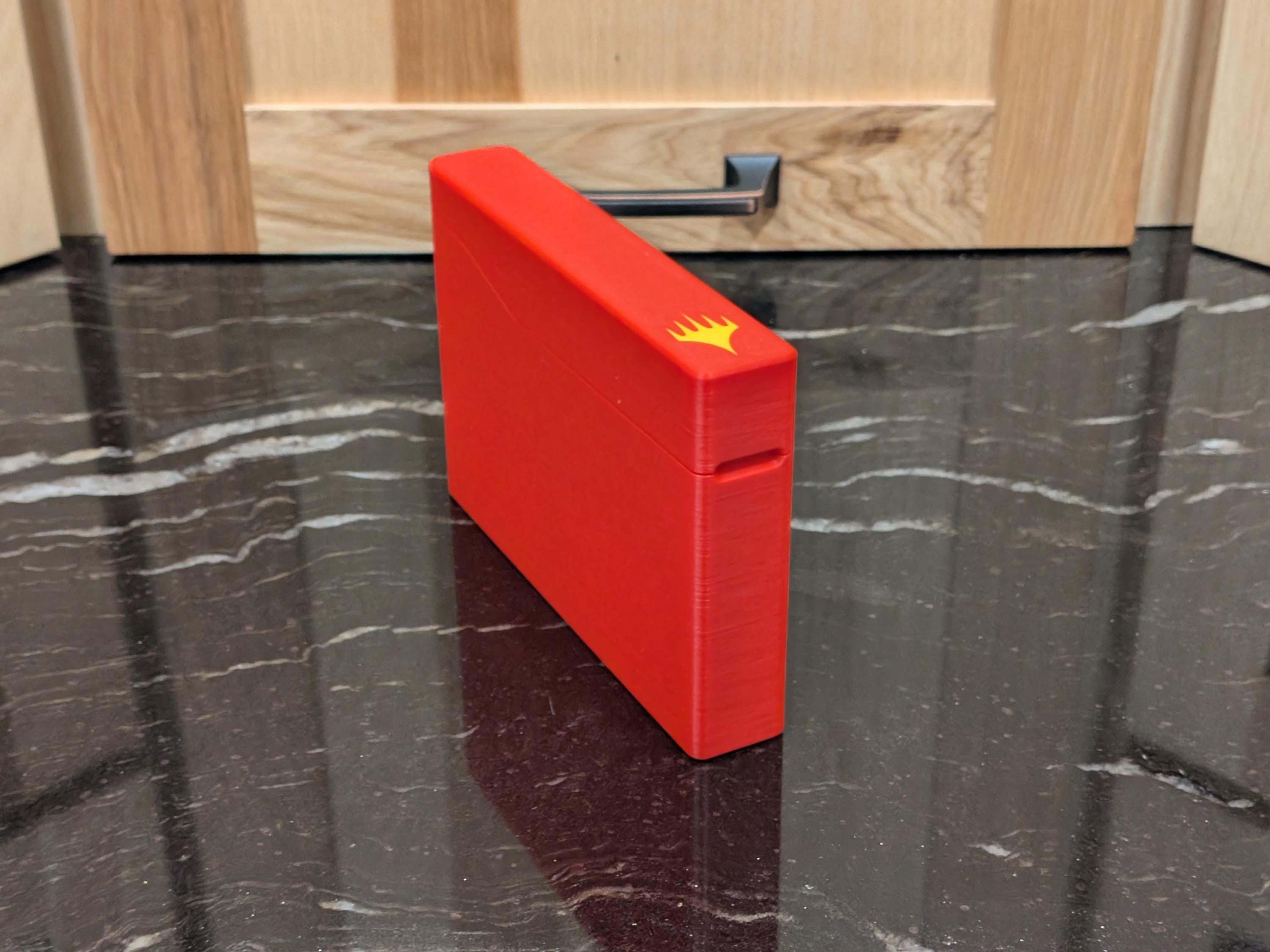 Ultra-Slim Card Deck Box - Split Stack Design - 60 Card Capacity - Customizable & Rugged