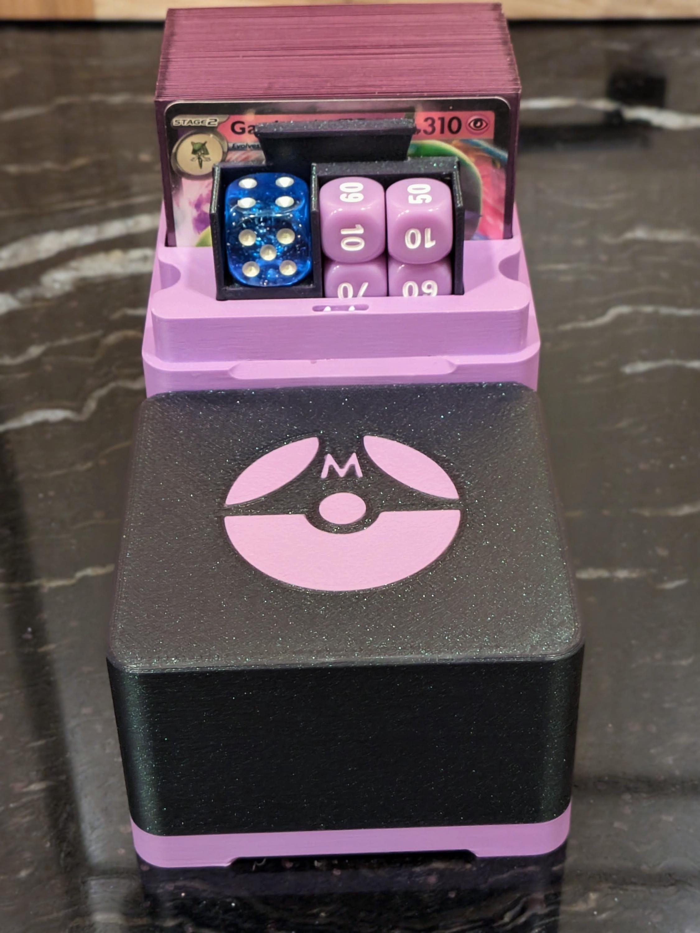 Custom Pokémon Deck Box: Separate Deck, EBT Dice sections