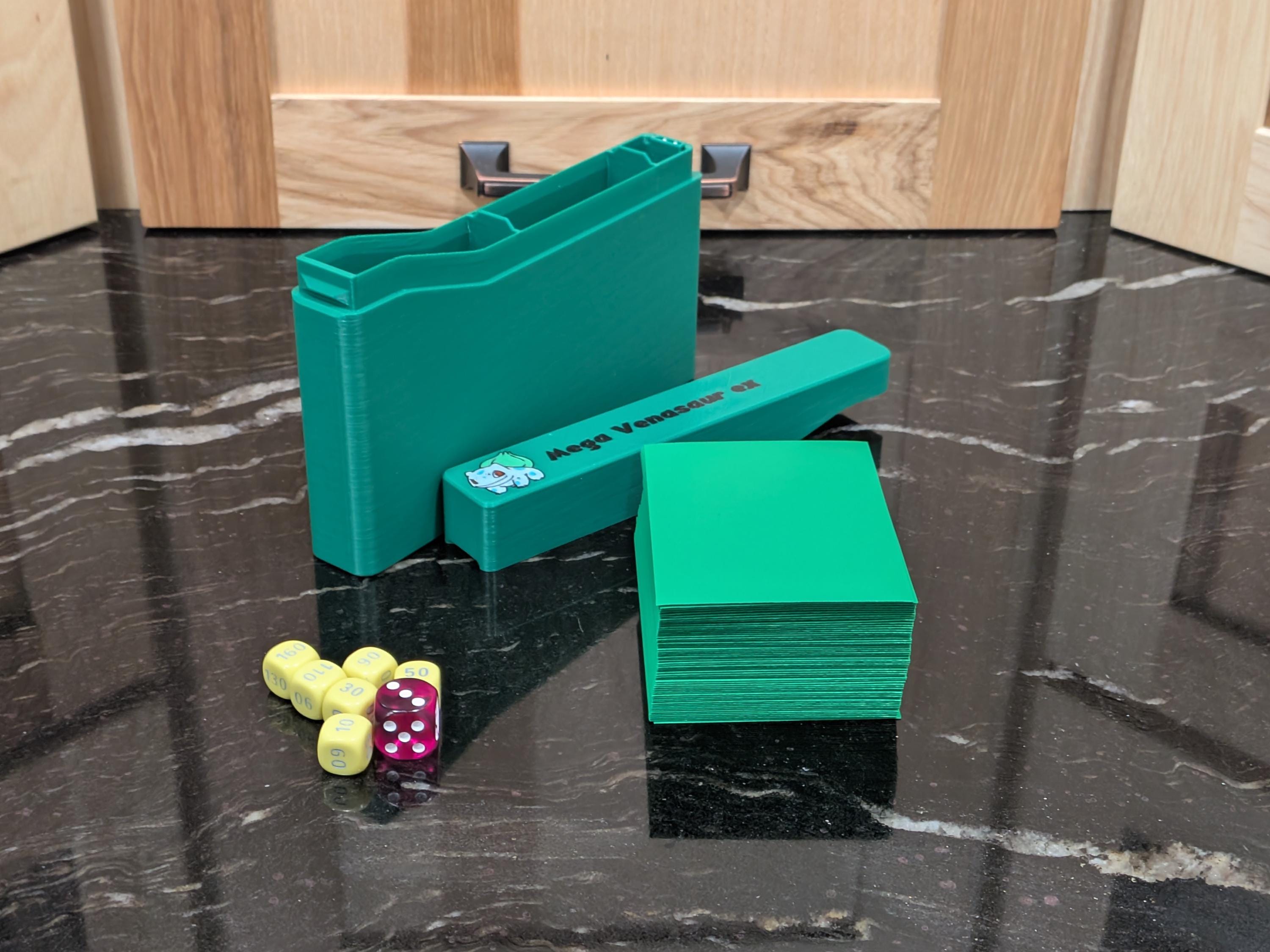 Elite Trainer Slim Deck Box: 60-Card Pokémon Deck & Dice Carrier - Ultra-Thin Design for Backpacks and Sleeves