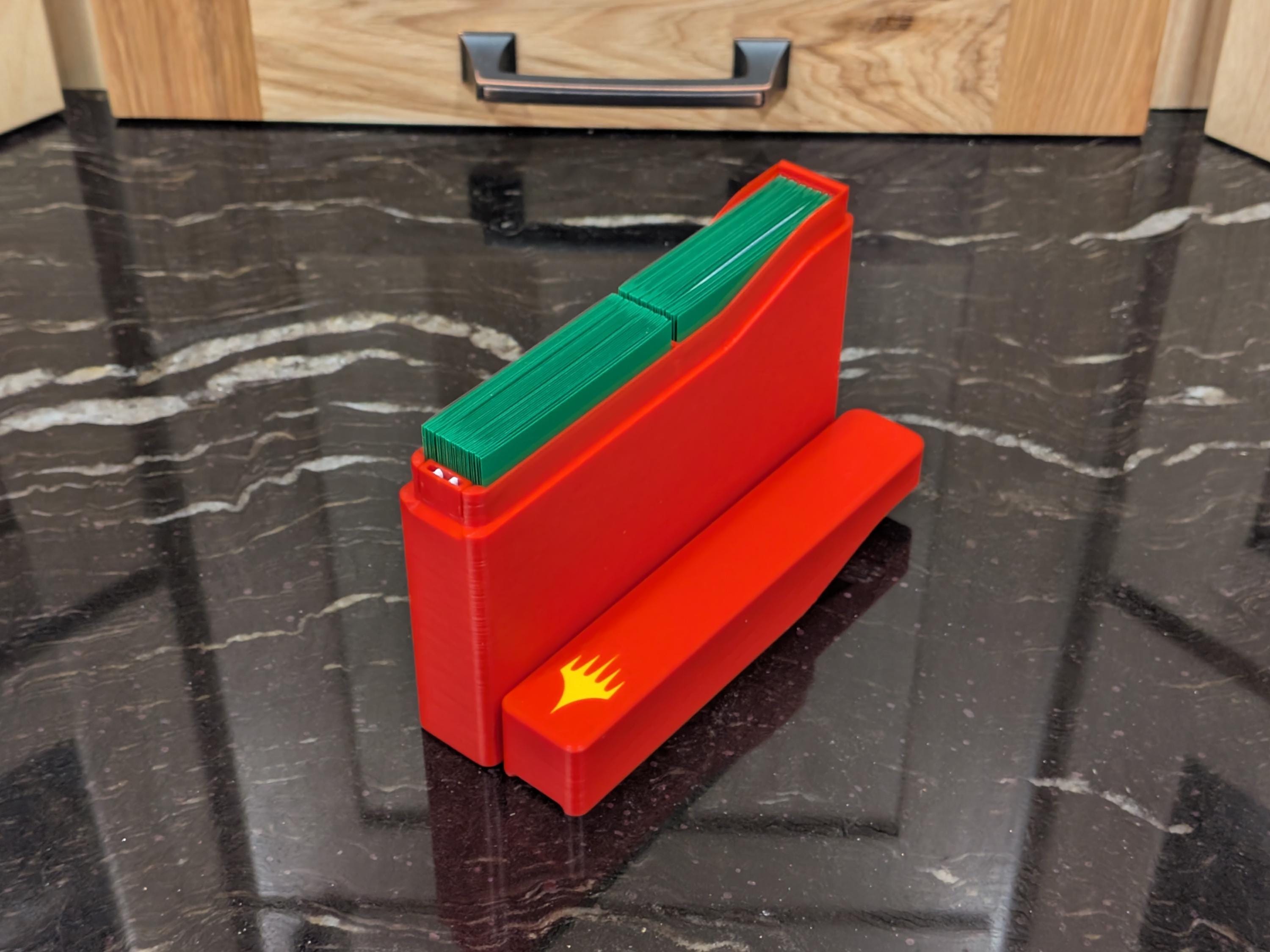 Ultra-Slim Card Deck Box - Split Stack Design - 60 Card Capacity - Customizable & Rugged