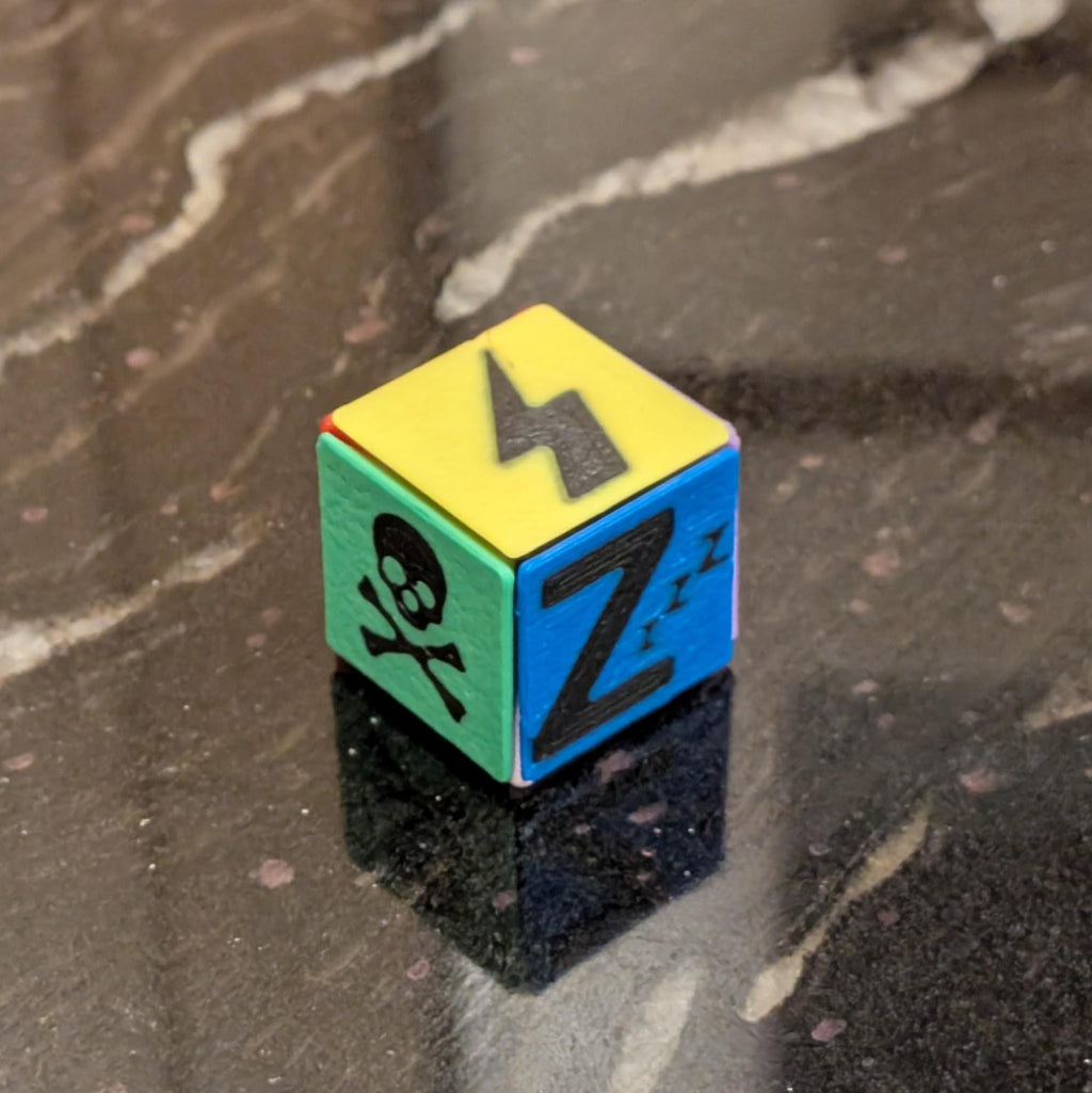 The 5-in-1 Pokémon Status Tracker | 16mm 3D Printed Die