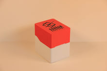 standard_gundam|Red and white Gundam Card Game Standard deck box closed, with the Gundam Card Game logo on the lid