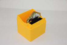 standard_lorcana|Disney Lorcana Standard deck box base holding a card upright beside the black dice tray compartment