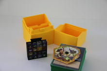 standard_lorcana|Disney Lorcana Standard deck box in two halves with the lore dice tray and a sleeved deck laid out