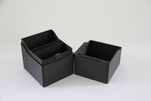 standard_palworld|Palworld deck box in two halves, showing the divided deck well and the second compartment